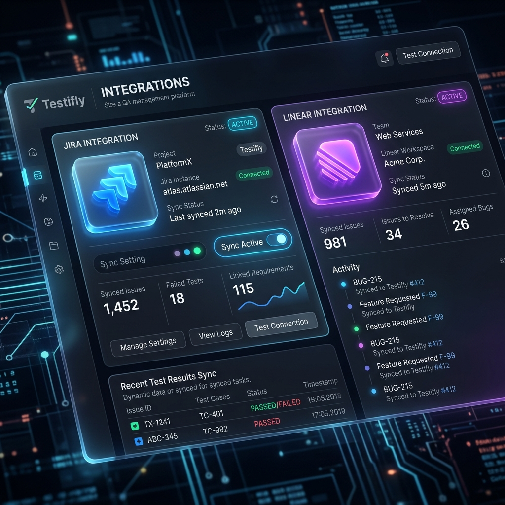 Integrations mockup